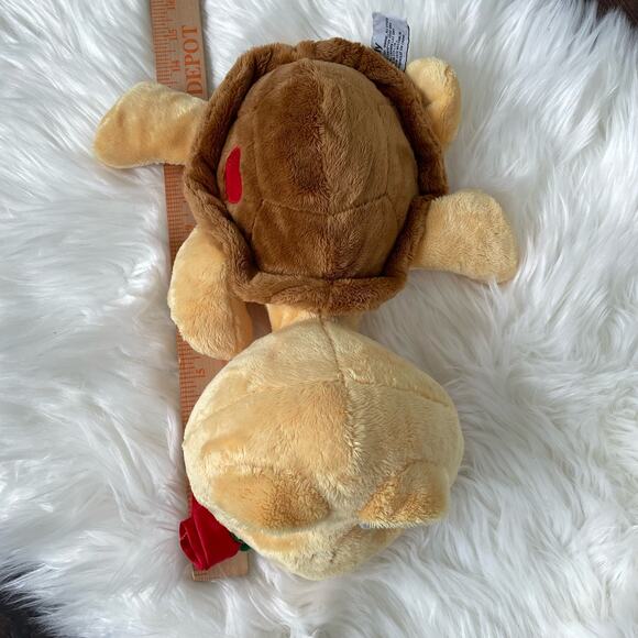 Russ Berrie Lil Peeper Shelly Turtle Plush 15" Big Green Eyes Red Rose Toy READ - Picture 10 of 16